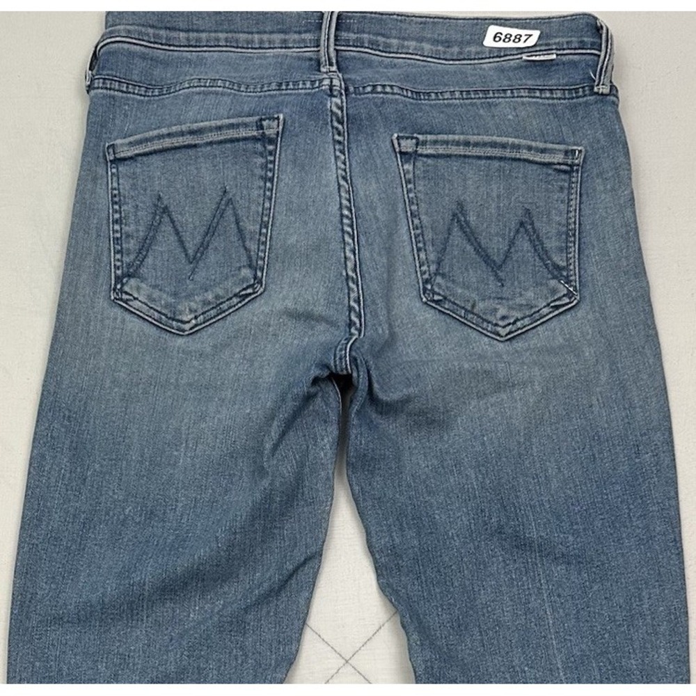 Mother Dazzler Jeans Women 28 Mid Rise Ankle Blue Light Wash Stretch Cotton
